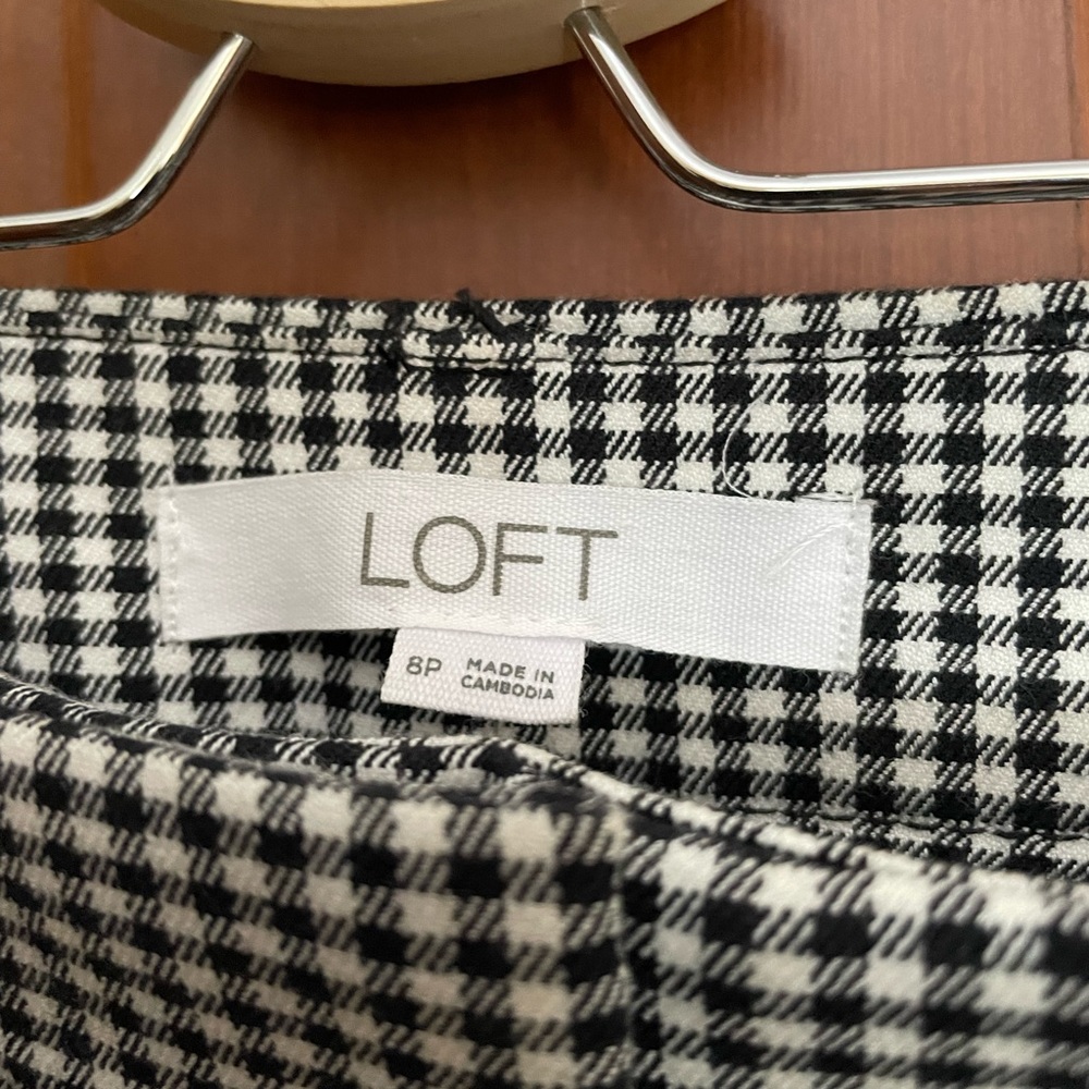 LOFT Riviera slim gingham pant - Picture 4 of 6